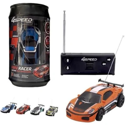 Afbeelding van 4SPEED by Silverlit Mini Racer op afstand bestuurbare auto 27Mhz 4 kleuren Geel/Wit/Oranje/Blauw 8 cm Willekeurig model