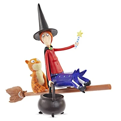Afbeelding van WOW! STUFF The Witch and Cat from Room On Broom Twin Pack Articulated Collectable Action Figures, Official Toys Gifts Julia Donaldson Axel Scheffler Books Films,Brown