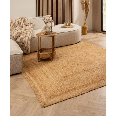 Afbeelding van Jute Vloerkleed Vierkant Boho &amp; Me Naturel 200x200 Cm