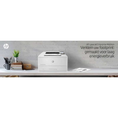 Afbeelding van HP LaserJet Enterprise M406dn (Laser, Zwart wit), Printer,