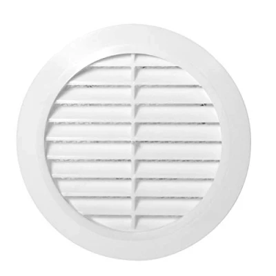 Afbeelding van Ventilatierooster Ø 70 mm rond wit insectennet uitlaatrooster toevoer afvoerlucht rooster ventilatie T75