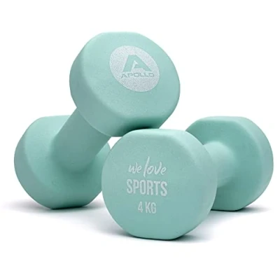 Afbeelding van Apollo Halterset Fitnesshalters 2x 4kg Dumbbells voor Vrouwen &amp; Mannen Dumbbell Weights Gewichten