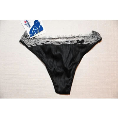 Afbeelding van Selmark Lingerie Audrey string XS XXL zwart L