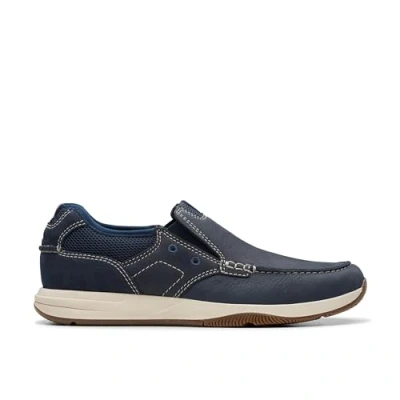 Afbeelding van Clarks Sneakers laag, Heren, Maat: 45, Navy nubuck Nubukleer
