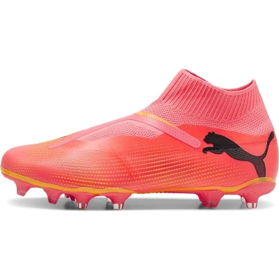 Afbeelding van Puma Future 7 Match Laceless FG/AG Voetbalschoenen met kunststof noppen, Heren, Maat: 41, Sunset glow/black/sun stream Textiel/ synthetisch