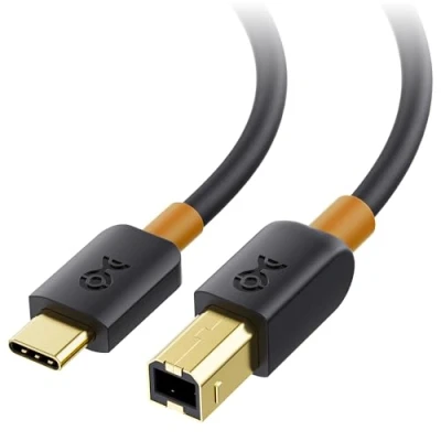 Afbeelding van Cable Matters 2m USB C printerkabel (USB naar B kabel, printerkabel) in zwart van 2 meter