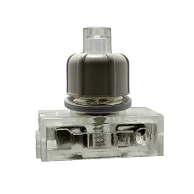 Afbeelding van Inbouwdrukschakelaar met stekkeraansluiting transparant wit voor lampen 250V 2A (transparant wit)