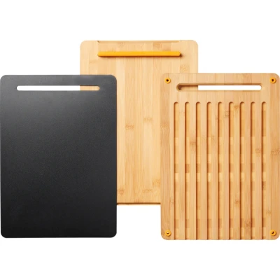 Afbeelding van Fiskars Functional Form set bamboe snijplanken van 3