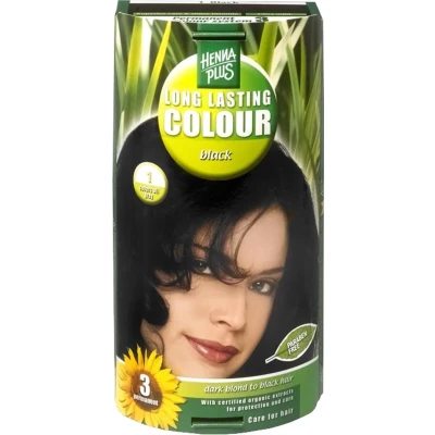Afbeelding van Hennaplus Long Lasting Colour 1 Black 100ml