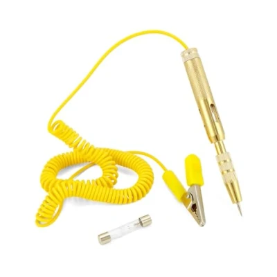 Afbeelding van QWORK® 6V12V 24V autospanningstester met testlamp, stroomtester krokodillenklem voor auto&#039;s en motorfietsen
