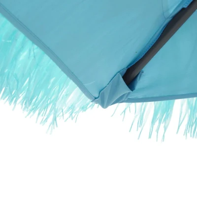 Afbeelding van Parasol met stalen paal 388x388x248 cm blauw