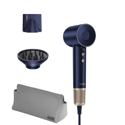 Afbeelding van Laifen Swift Premium Föhn Donkerblauw/Goud Haardroger met ionische technologie 3 warmtestanden