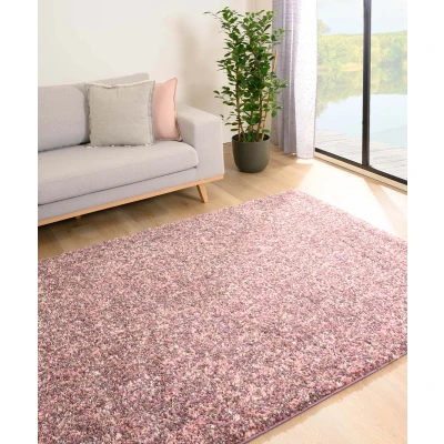 Afbeelding van Hoogpolig Vloerkleed Gemêleerd Blend Roze 280x370 Cm