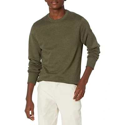 Afbeelding van Amazon Essentials Men&#039;s Fleecetrui met ronde hals (verkrijgbaar in grote en lange maten), Olijfgroen, S