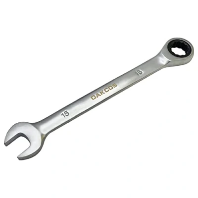 Afbeelding van DAKCOS Vaste kop Ratelsleutel 15mm Ratcheting Combinatiesleutel Chroom Vanadium Staal