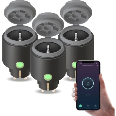 Afbeelding van Calex Outdoor Smart Plug 3 stuks Slimme Stekker werkt met Bluetooth Mesh IP44 Waterdicht