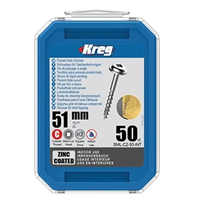 Afbeelding van KREG EUROPE GMBH. zinkschroef 51 mm met grove schroefdraad, 50 stuks schroeven SML C2 INT