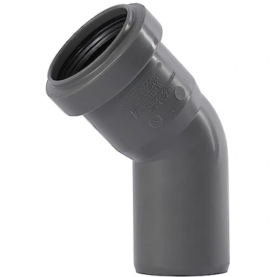Afbeelding van Ostendorf 171120 HTsafe boog 45 graden DN 40 mmHT buis, grijs
