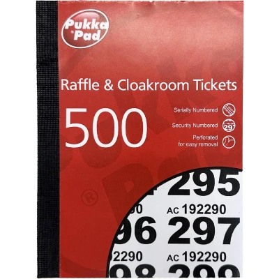 Afbeelding van Pukka Pad genummerde loterij en garderobetickets 1 500 6 stuks