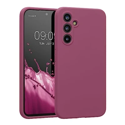 Afbeelding van kwmobile telefoonhoesje geschikt voor Samsung Galaxy A54 5G TPU backcover met siliconen coating Smartphone case in orchidee paars