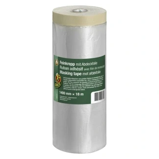 Afbeelding van Schilderstape met folie Duck 18 meter (Afdektape, Binnen, 140 cm)