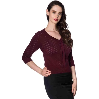Afbeelding van Dancing Days CHARLIE CHEVRON Top S Bordeaux rood