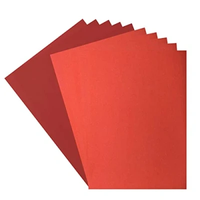 Afbeelding van Florence Cardstock (216 g/m²) &amp; glitterpapier (250 g/m²), rood, A4, 10 vellen, voor scrapbooking, kaarten maken, stansen en meer papierambachten