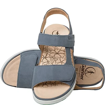 Afbeelding van Ganter Gina g open sandalen voor dames, jeans, blauw, 44 EU