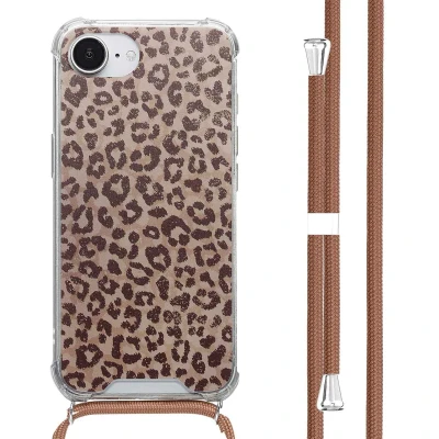 Afbeelding van imoshion Hoesje Geschikt voor iPhone 16e Design met Koord Leopard Mood