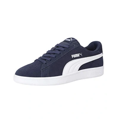 Afbeelding van Puma Smash V2 Unisex Sneakers laag, Maat: 43, Peacoat/white Leer en textiel