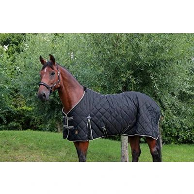 Afbeelding van Staldeken BR Classic 1200D 300gr Zwart Bovenlengte: 110 cm &amp; Onderlengte: 145