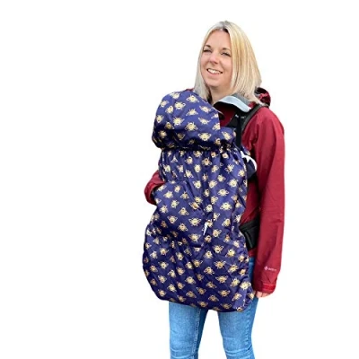 Afbeelding van Draagkleding: Wasserfester Wetterschutz für Tragetuch und Babytrage Goldbienen