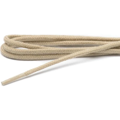 Afbeelding van Cordial Schoenveters beige fijn geweven veterlengte 120 cm 6 8 gaatjes
