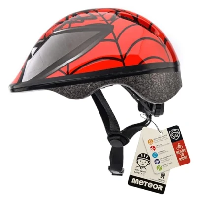 Afbeelding van meteor® fietshelm kinderhelm MTB scooter helm helmet voor downhill scheidingshelm mountainbike inliner skatehelm BMX jongens meisjes Fahrradhelmet bike KS06 (spider, S 48 52 cm)