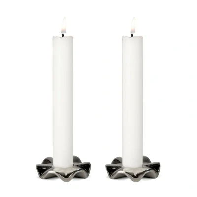 Afbeelding van Sagaform Kaarsenhouder Zilver 2 stuks