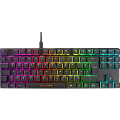 Afbeelding van Deltaco DK420 Gaming Toetsenbord Mechanisch TKL Brown Switches RGB UK Qwerty Zwart