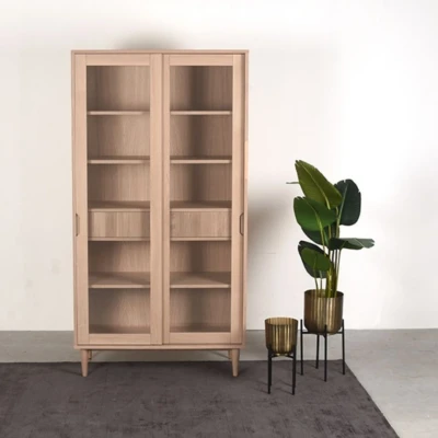 Afbeelding van LABEL51 Jule stellingkast 100x49x180 cm naturel Hout