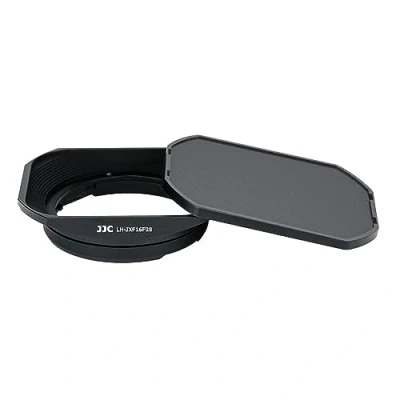 Afbeelding van JJC Aluminium Zonnekap &amp; Hood Cap Kit voor Fujifilm Fujinon XF 16mm F2.8 R WR Lens (zwart)