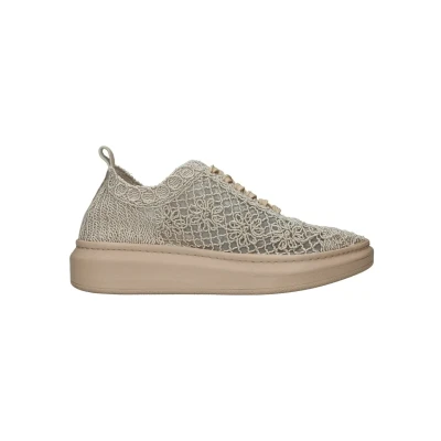 Afbeelding van Mustang Sneakers laag, Dames, Maat: 37, Beige Textiel
