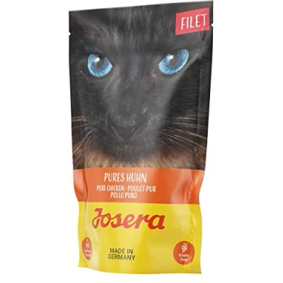 Afbeelding van JOSERA Filet Pures kip (16 x 70 g) graanvrij kattenvoer met sappige filetstukjes super premium natvoer voor volwassen katten 16 stuks verpakking