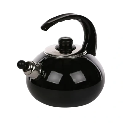 Afbeelding van Altom Design Czajnik handgemaakte fluitketel emaille zwart 2.5 liter