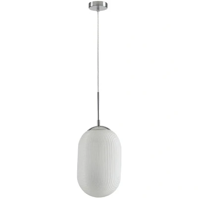 Afbeelding van ECO Light GREENWICH I C S1 BCO Hanglamp E27 60 W Wit, Chroom