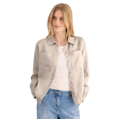 Afbeelding van Cecil MIT Kragen Lichte jas, Dames, Maat: Small, Beige