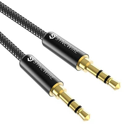 Afbeelding van Syncwire 3,5mm Aux kabel Auxiliary (1,6ft/0,5m)Audiokabel mannelijk naar Nylon Hoofdtelefoon Hi Fi geluid voor Auto, Hoofdtelefoon, Homestereo&#039;s, Luidsprekers, iPhone,iPad en meer