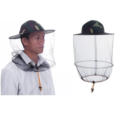 Afbeelding van ZffXH 2/6 STKS Ronde Bijenteelt Imkers Hoed met Sluier Netto Netting/Klamboe Cap Mesh