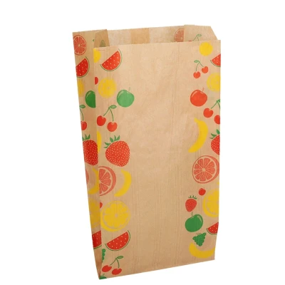 Afbeelding van 500x Fruitzakken 1 kilo 14+9x26cm kraft