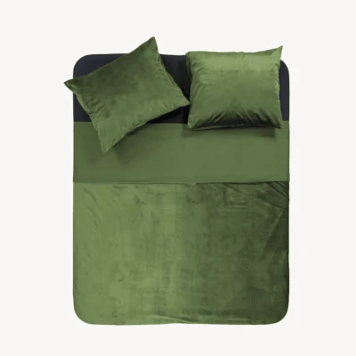Afbeelding van Dekbedovertrek Fluweel/Velvet Groen Y NOT Bestel snel online Lits jumeaux 240x200/220