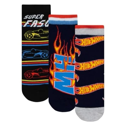 Afbeelding van Hot Wheels Sokken 3 Pack Multipack voor Jongens Raceauto Katoenen Enkelsokken Geschenken Zwart 27 30cm