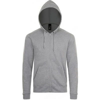 Afbeelding van SOLS Herenstenen Ritssluiting in de vorm van een gewone Hoodie (Grijze Mergel)