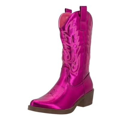 Afbeelding van Elara Chunkyrayan Cowboylaarzen voor dames, Fuchsia Parijs, 39 EU